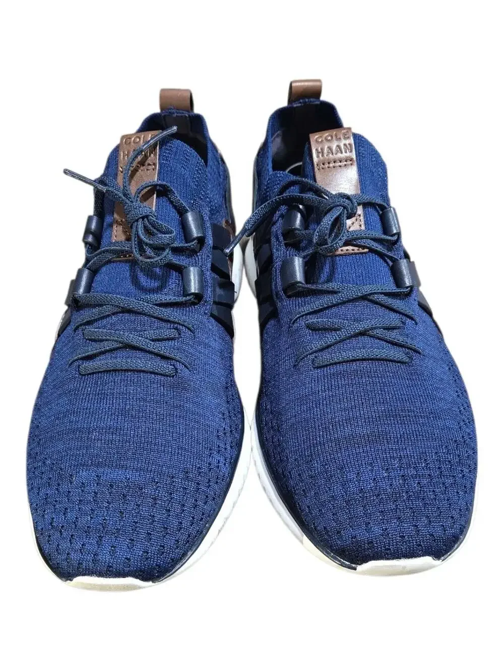 Cole Haan GrandMotion Stitchlite Woven Sneakers in Navy/British Tan Mens Sz 10.5